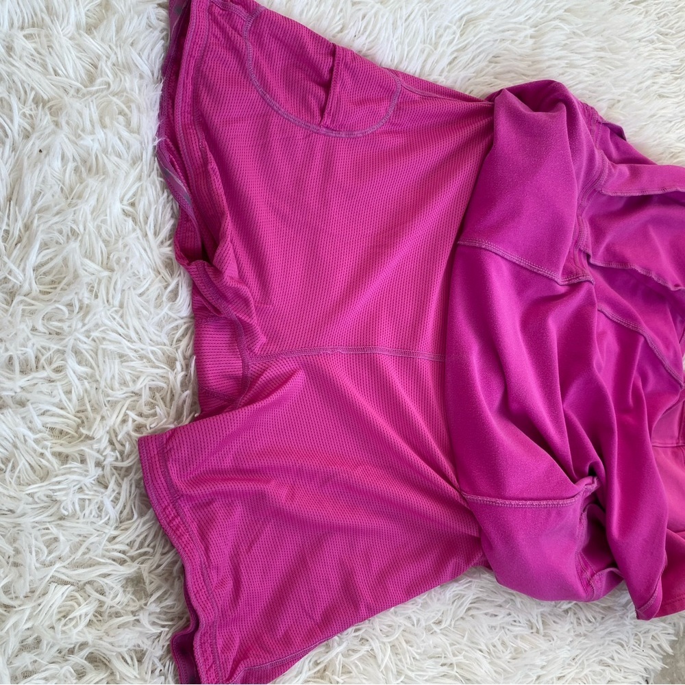 ATHLETA Pink Skort Built in shorts Athletic skirt tennis golf size large - Picture 10 of 13